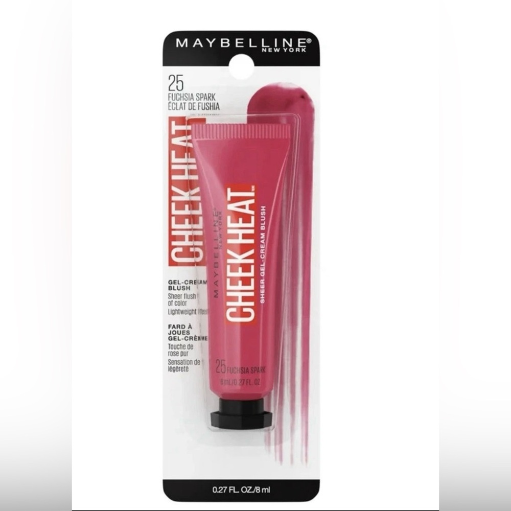 NWT MAYBELLINE Blush CHEEK HEAT Gel Cream, Fuchsia Spark, 0.27OZ
